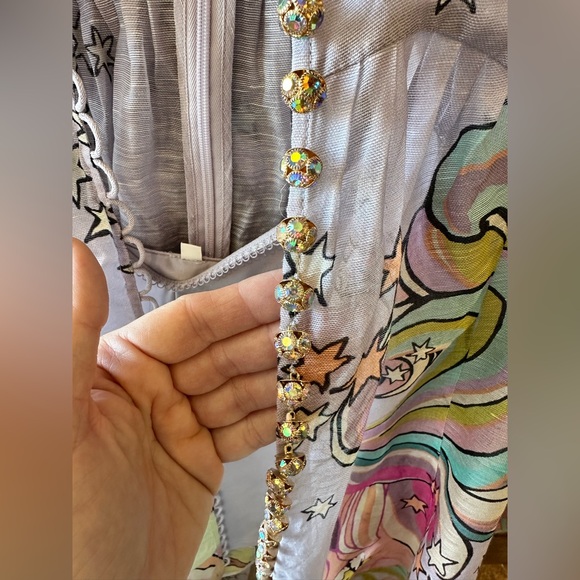 Zimmermann Concert Tie Neck Collage Blouse💋 - Picture 9 of 15